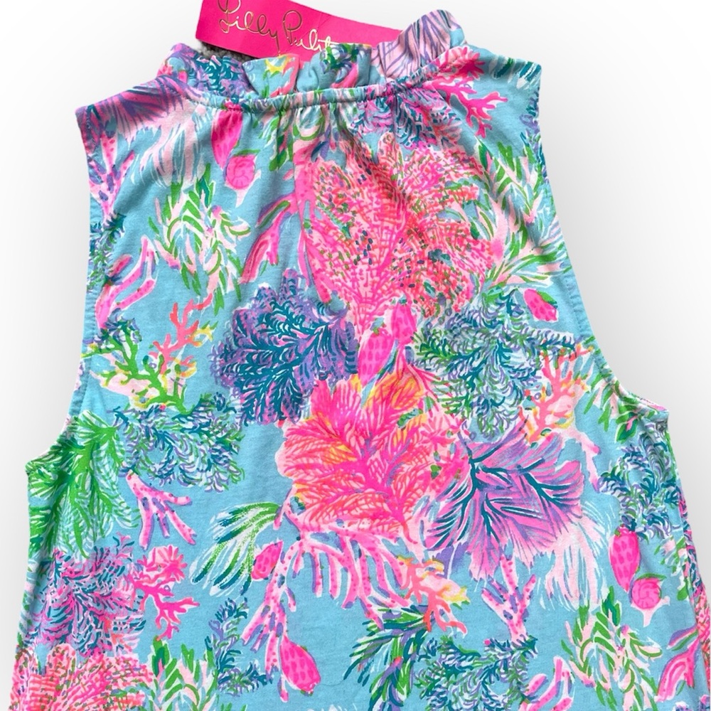 🪸NWT Lilly Pulitzer Malone Tiered Swing Dress, Celestial Blue Cay to My Heart 🪸 - Picture 7 of 16